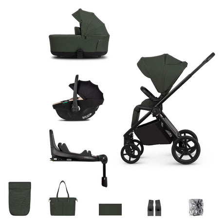 Venicci Claro 2 Travel System with Tiago Car Seat and ISOFIX Base - Forest