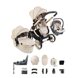 iCandy Peach 8 Editions Complete Bundle with Cocoon 360 and ISOFIX Base - Biscotti/Sandstone