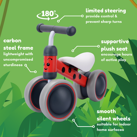 BoldCube Baby Balance Bike – Betty Ladybird