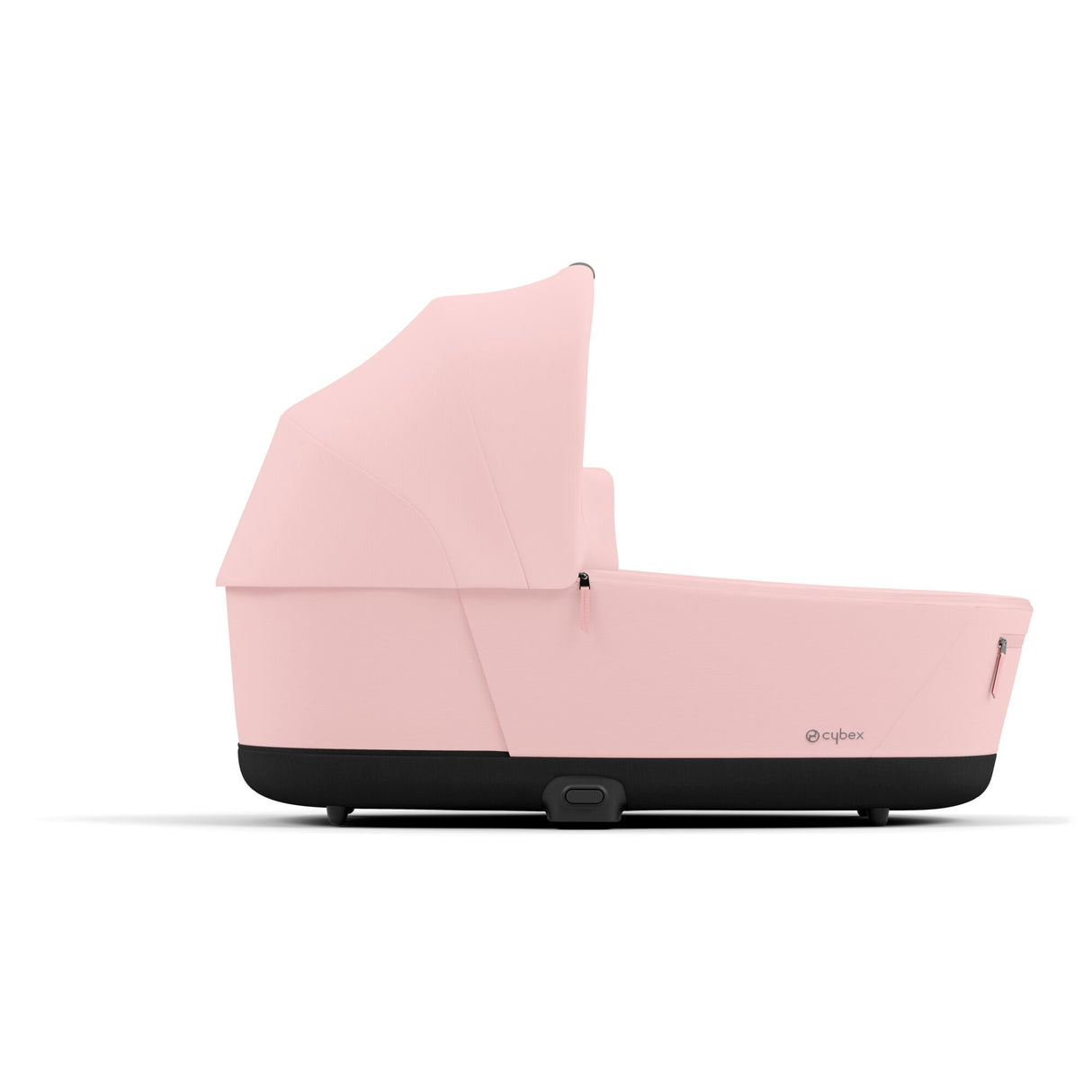 Cybex Priam Travel System with Accessories, Cloud T Car Seat & ISOFIX Base - Peach Pink / Chrome Black Frame