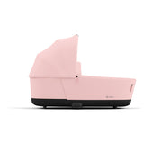 Cybex Priam Travel System with Accessories, Cloud T Car Seat & ISOFIX Base - Peach Pink / Chrome Black Frame