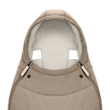 Cybex Priam Travel System with Accessories, Cloud T Car Seat & ISOFIX Base - Cozy Beige / Chrome Black Frame