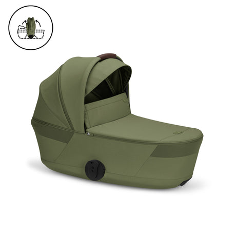 Cybex Balios 2026 Foldable Carrycot Accessory Bundle- Moss Green