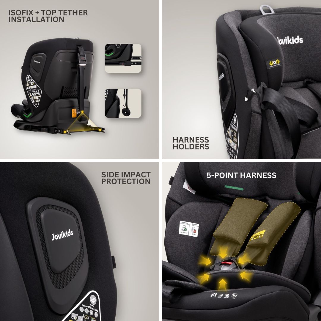 Jovikids Rober+ Folding High Back Booster - Twilight