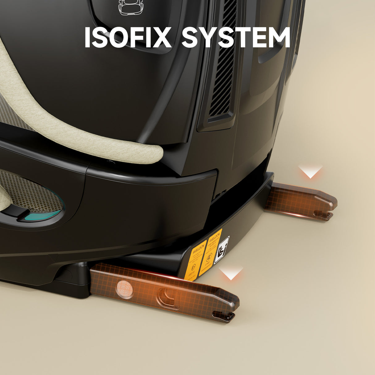 Welldon Cocoon Travel 2 High Back Booster - Sahara