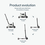 SmarTrike Xtend 4 in 1 Ride on Plus Scooter - Grey