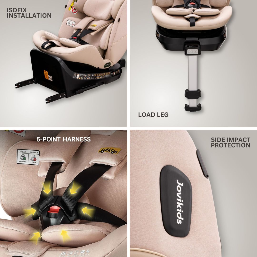 Jovikids Ranger 2 Rotating Car Seat - Rosewood