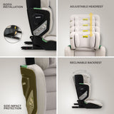 Jovikids Rober+ Folding High Back Booster - Milkstone