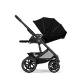 Cybex Talos S Lux Carrycot Travel System with Cloud T Car Seat & ISOFIX Base - Moon Black