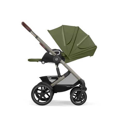 Cybex Talos S Lux Newborn Nest Travel System with Cloud T Car Seat & ISOFIX Base - Moss Green