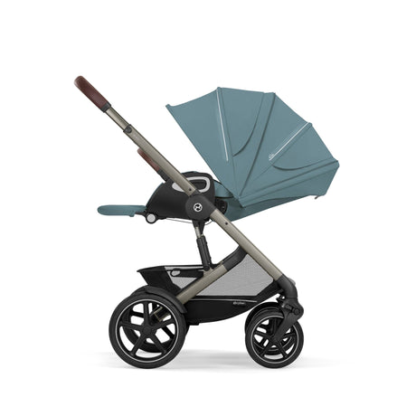 Cybex Talos S Lux Newborn Nest Travel System with Cloud G Car Seat & ISOFIX Base - Stormy Blue