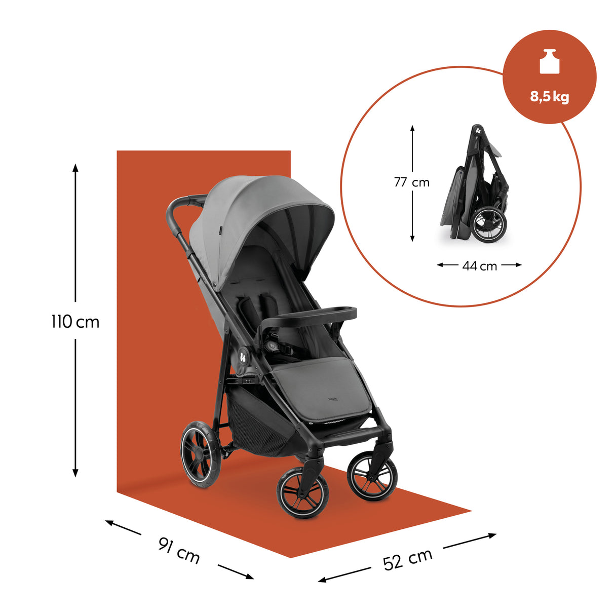 Hauck Shop N Care Pushchair - Grey
