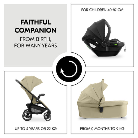 Hauck Shop N Care Trio Travel System - Olive