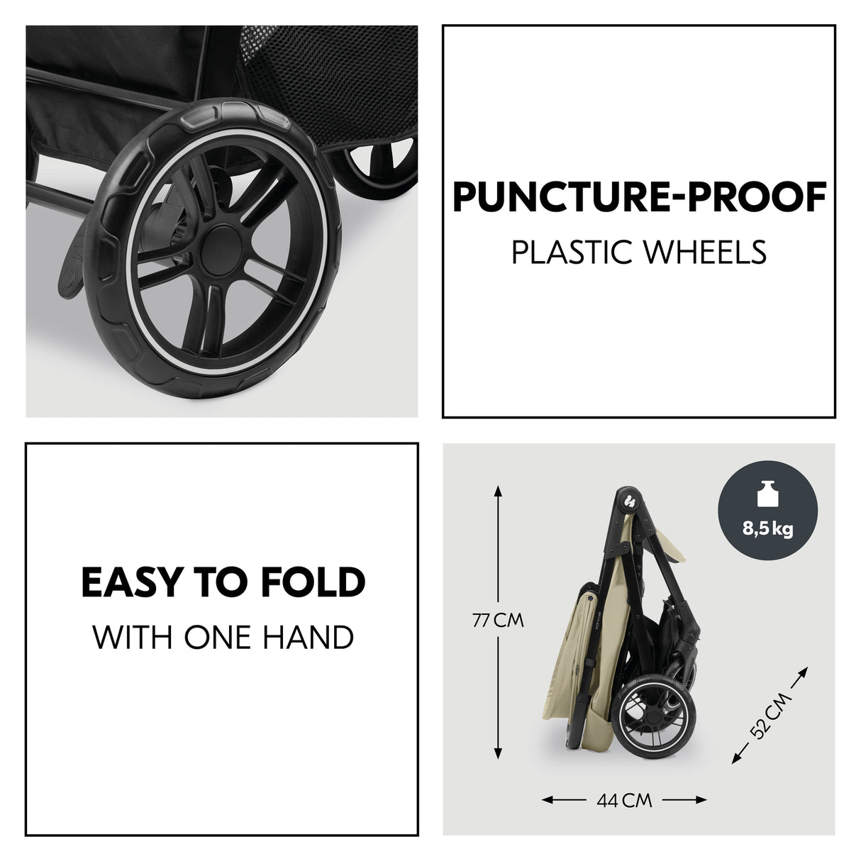 Hauck Shop N Care Trio Travel System - Olive