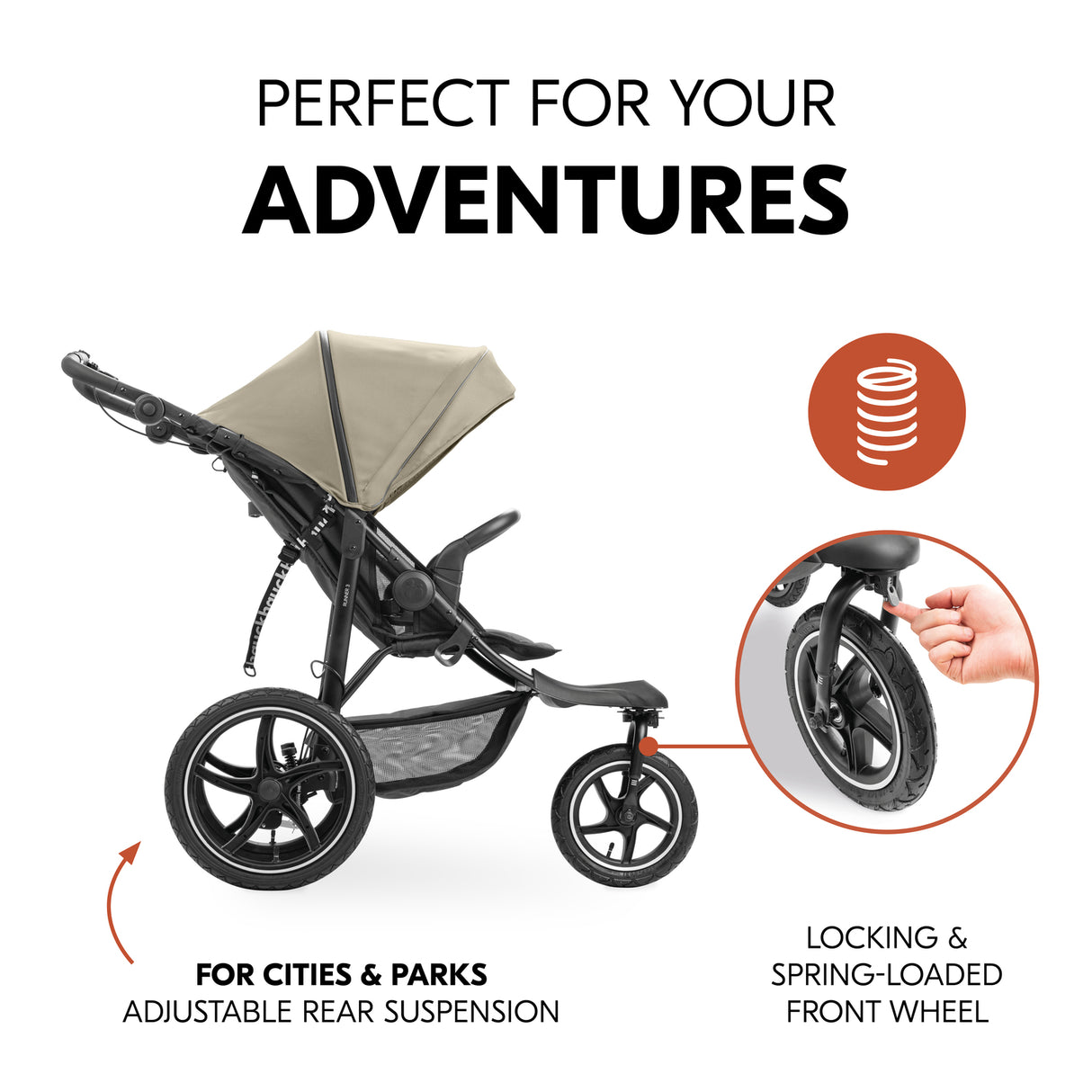 Hauck Runner 3 Pushchair - Olive