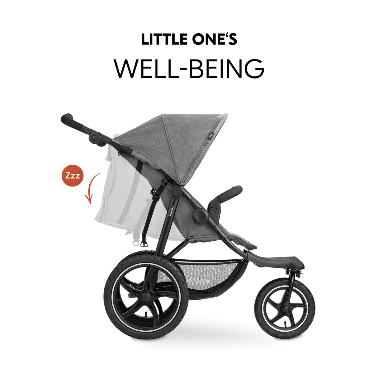 Hauck Runner 2 Pushchair - Grey Melange