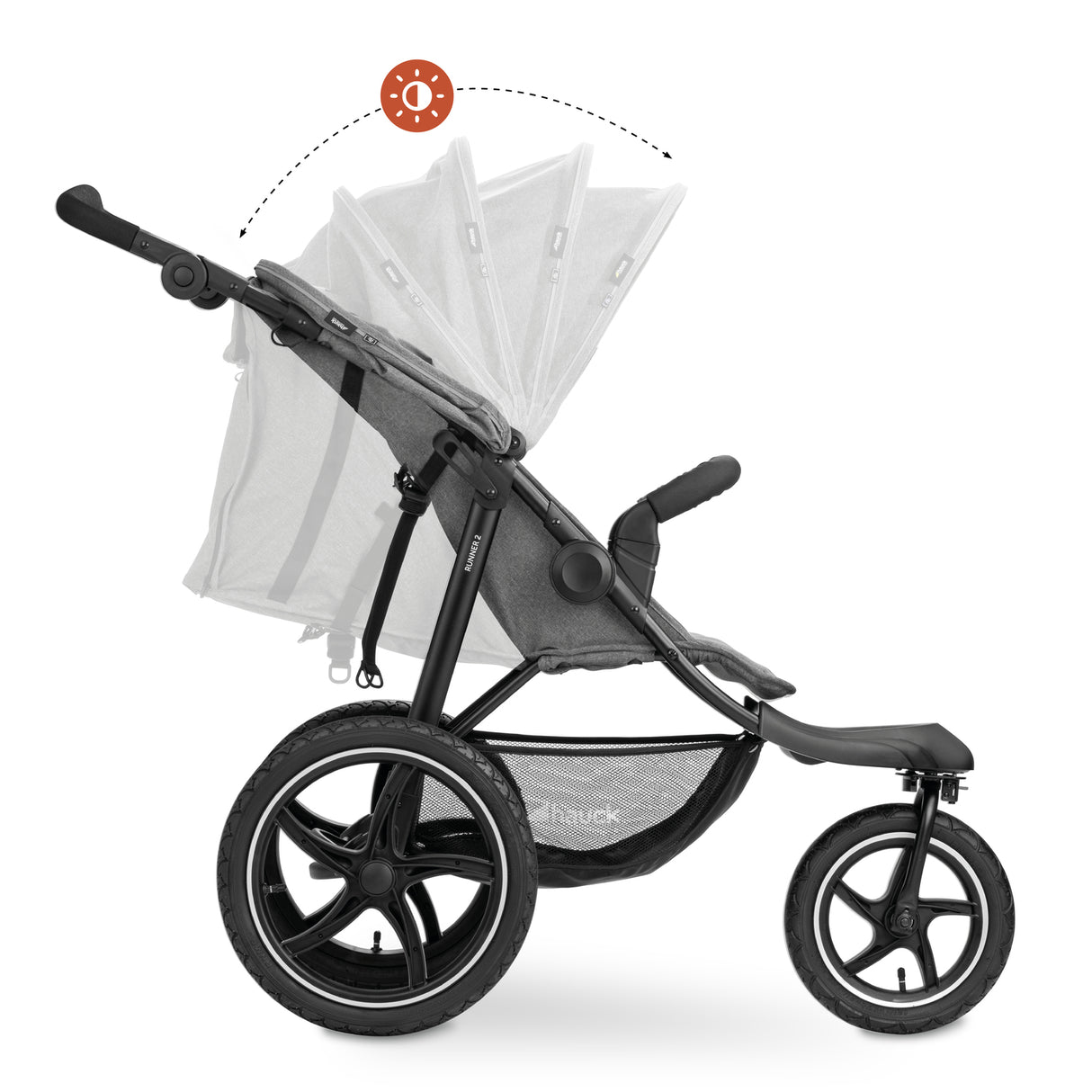Hauck Runner 2 Pushchair - Grey Melange
