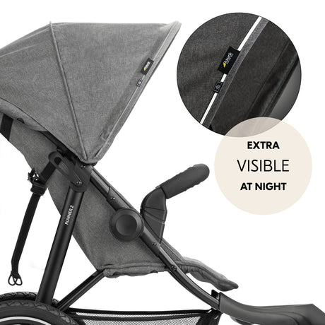 Hauck Runner 2 Pushchair - Grey Melange