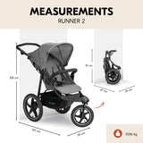 Hauck Runner 2 Pushchair - Grey Melange