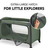 Hauck Play N Relax Centre Travel Cot - Dark Green