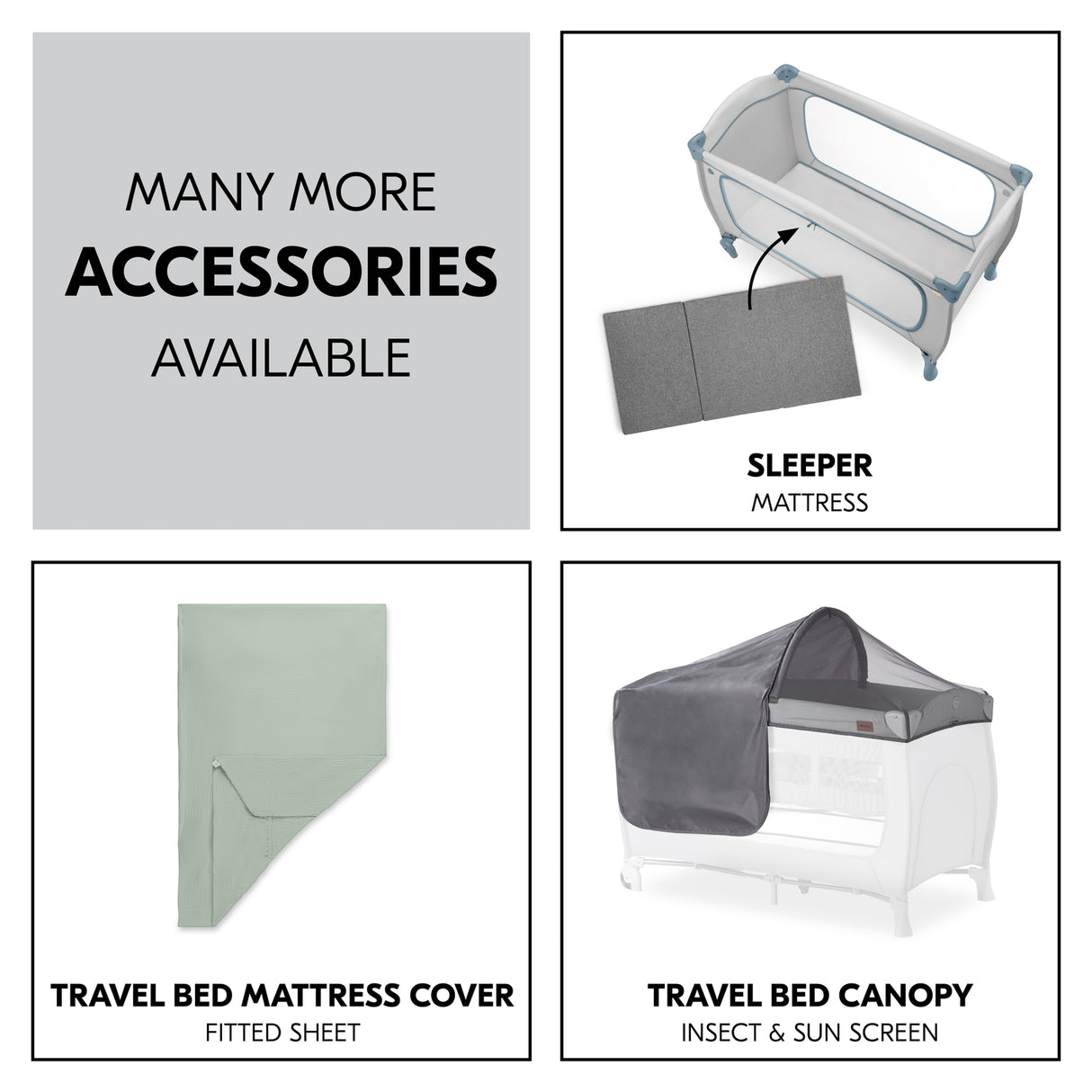 Hauck Sleep N Play Go Plus Travel Cot - Dusty Blue