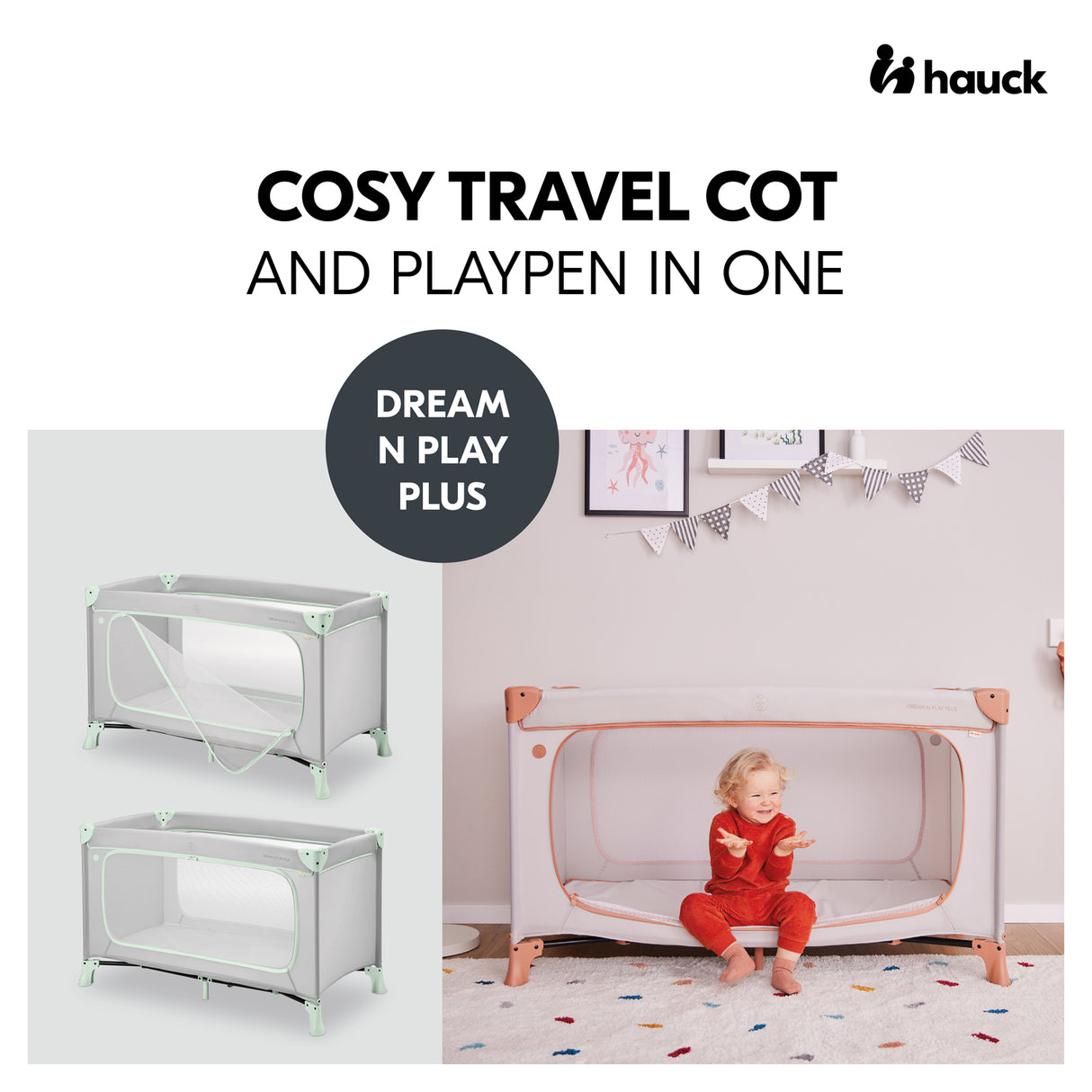 Hauck Dream N Play Plus - Dusty Mint