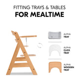 Hauck Alpha+ Wooden Highchair - Natural