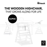 Hauck Alpha+ Wooden Highchair - White