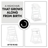 Hauck Alpha+ Wooden Highchair - White