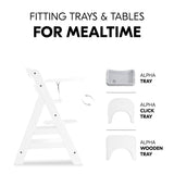 Hauck Alpha+ Wooden Highchair - White