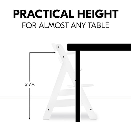 Hauck Alpha+ Wooden Highchair - White