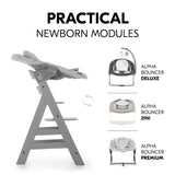 Hauck Alpha+ Wooden Highchair - Grey