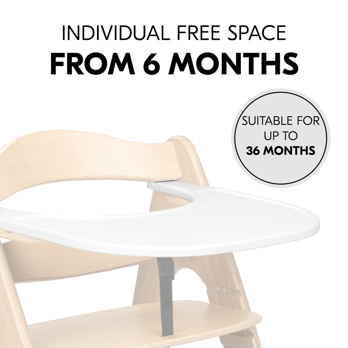 Hauck Alpha+ Highchair Click Tray - White