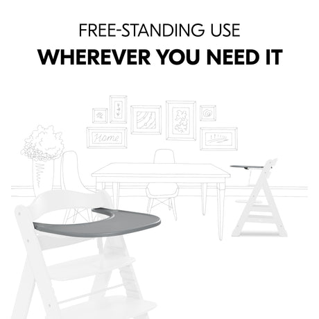 Hauck Alpha+ Highchair Click Tray - Grey
