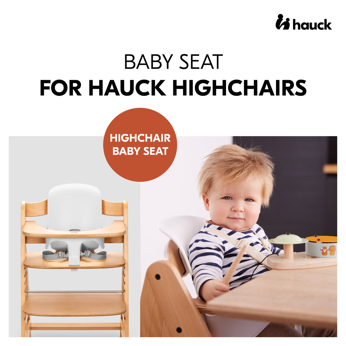Hauck Alpha+ Highchair Baby Seat - White