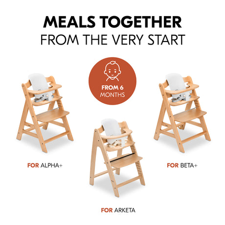 Hauck Alpha+ Highchair Baby Seat - White
