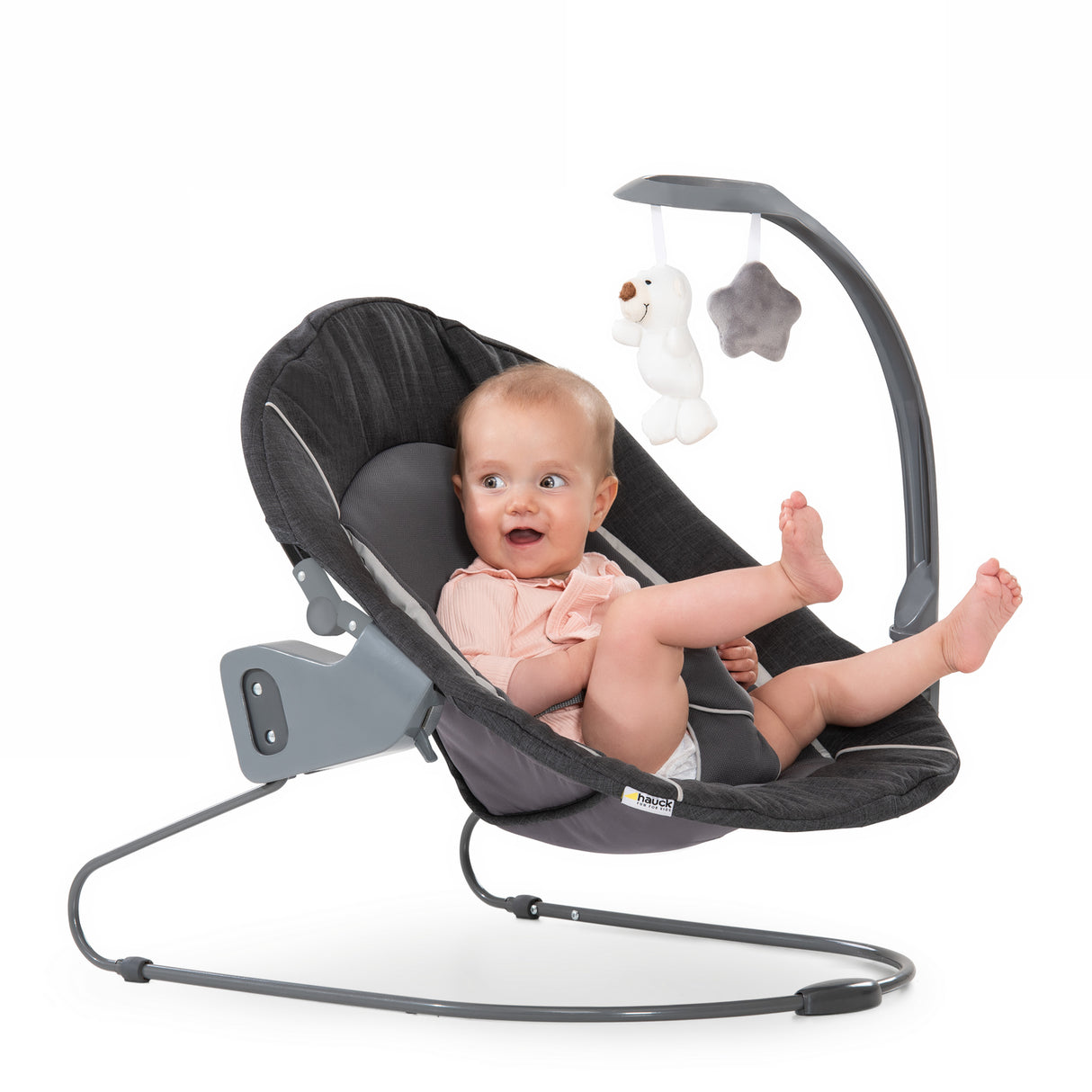 Hauck Alpha Deluxe Baby Bouncer - Melange Grey