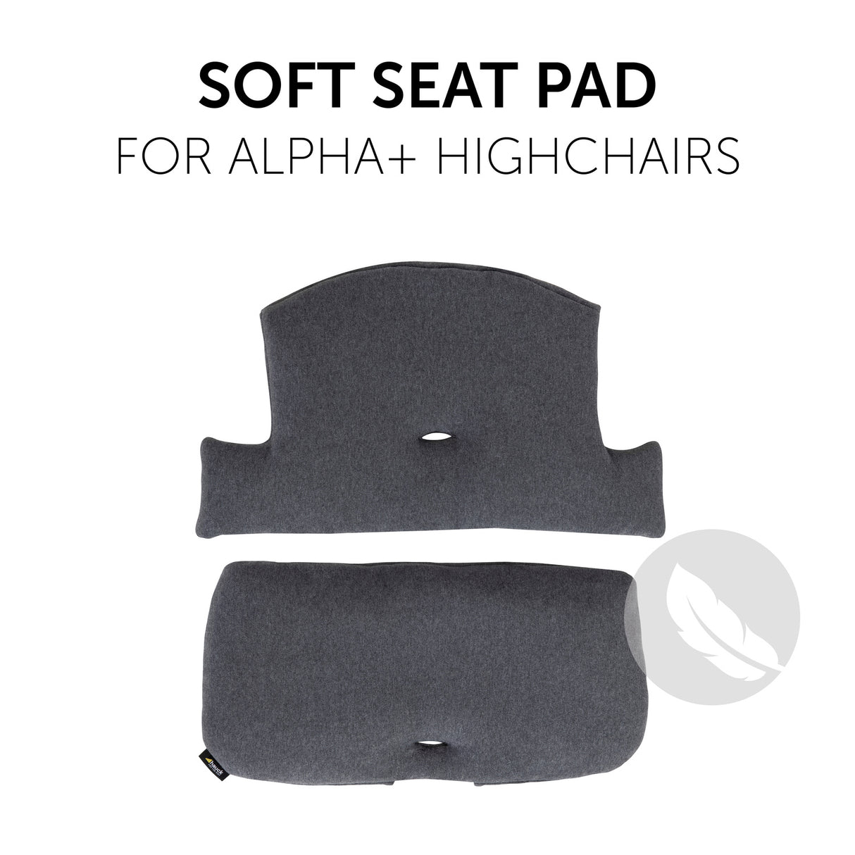 Hauck Alpha+ Highchair Select Seat Pad - Jersey Charcoal