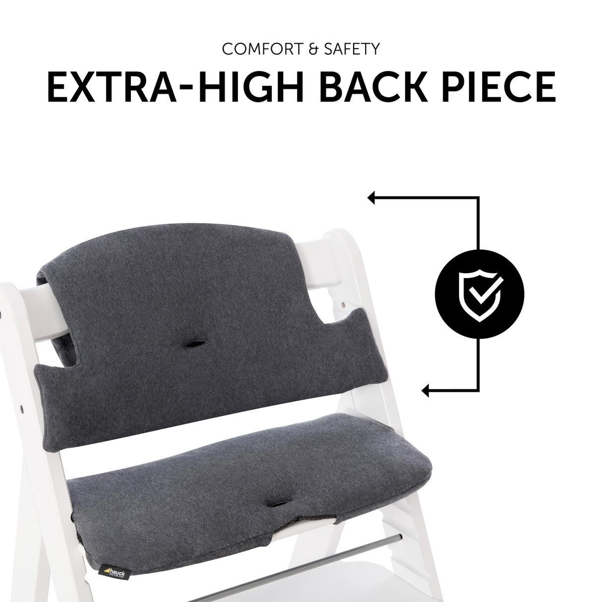 Hauck Alpha+ Highchair Select Seat Pad - Jersey Charcoal