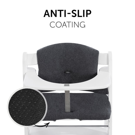 Hauck Alpha+ Highchair Select Seat Pad - Jersey Charcoal