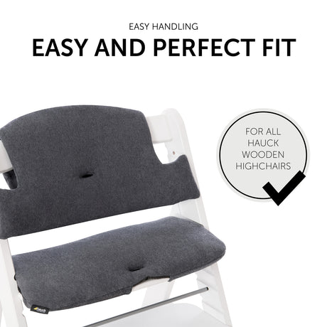Hauck Alpha+ Highchair Select Seat Pad - Jersey Charcoal