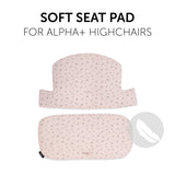 Hauck Alpha+ Highchair Select Seat Pad - Jersey Flowers