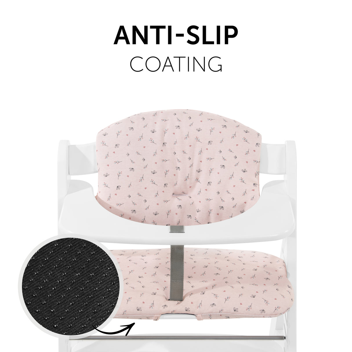 Hauck Alpha+ Highchair Select Seat Pad - Jersey Flowers