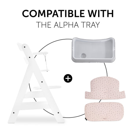 Hauck Alpha+ Highchair Select Seat Pad - Jersey Flowers