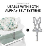 Hauck Alpha+ Highchair Select Seat Pad - Jersey Leaves Mint