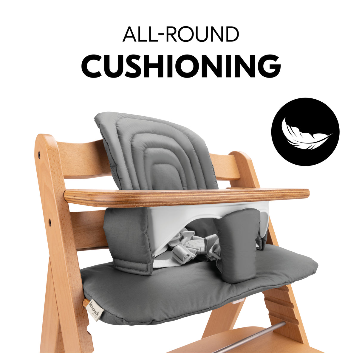 Hauck Alpha+ Highchair Baby Seat Pad - Dark Grey