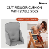 Hauck Alpha+ Highchair Cosy Comfort Seat Pad - Stretch Grey