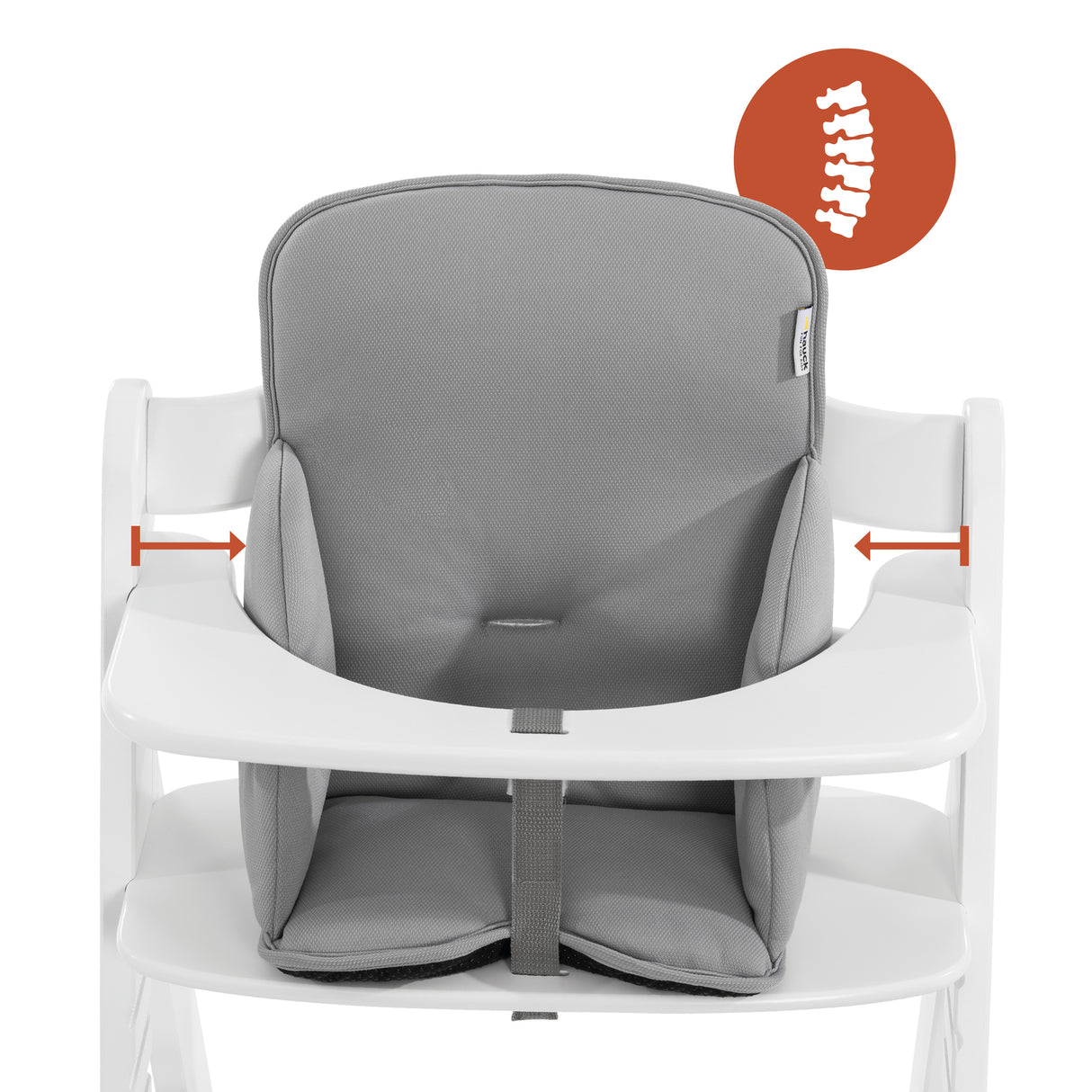 Hauck Alpha+ Highchair Cosy Comfort Seat Pad - Stretch Grey