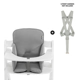 Hauck Alpha+ Highchair Cosy Comfort Seat Pad - Stretch Grey