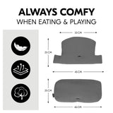 Hauck Alpha+ Highchair Select Seat Pad - Muslin Dark Grey